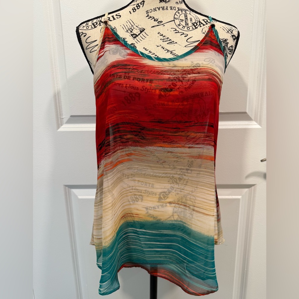 B-wear Multicolor Striped Sheer Top